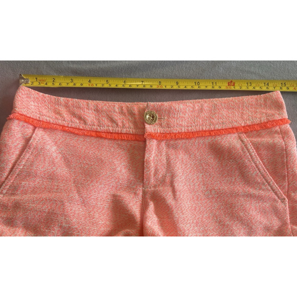 Lilly Pulitzer Walsh Shorts Papaya Size 00 Resort Beach Preppy Golfcore Tweed - Picture 8 of 10